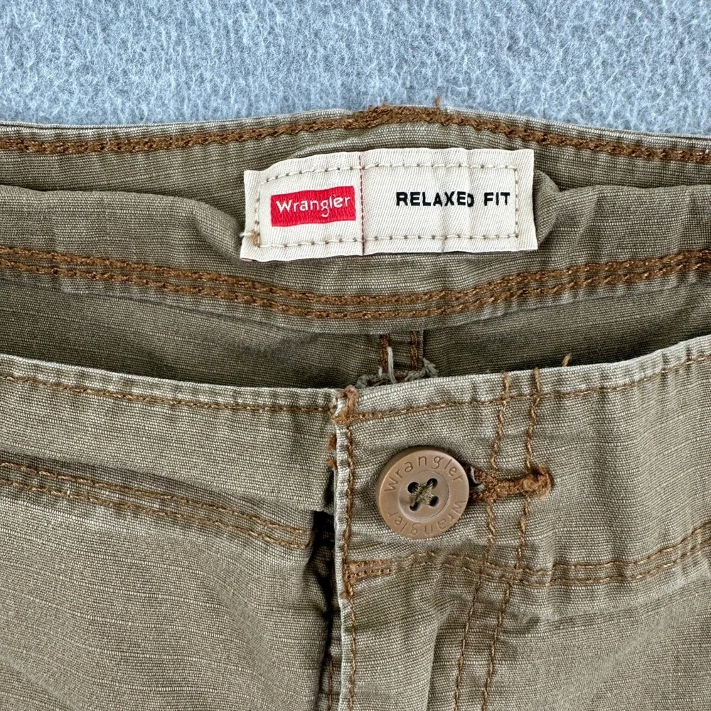 Wrangler Shorts Mens 40 Brown Cargo Relaxed Fit‎ Cotton Stretch Ripstop 40X10